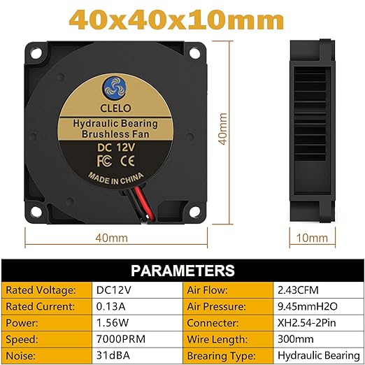 ventilador turbina 40x40x10mm