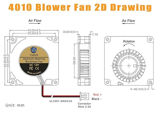 ventilador turbina 40x40x10mm