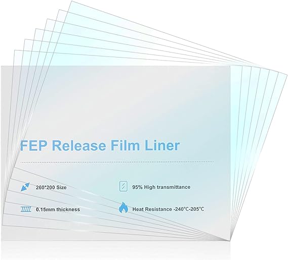 Pelicula FEP de 260x200x0.15 mm COMGROW
